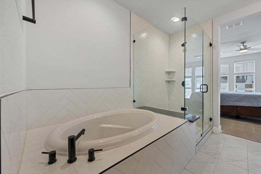 You will love preparing for your day in this beautiful bathroom