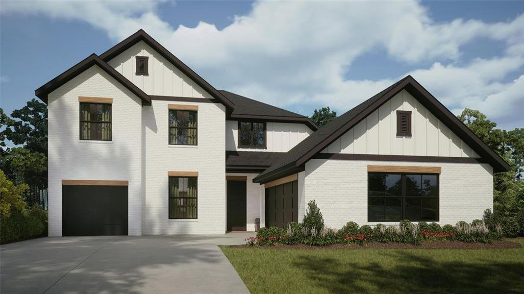 New construction Single-Family house 4100 Cherrybark Drive, Denton, TX 76208 The Shenandoah- photo