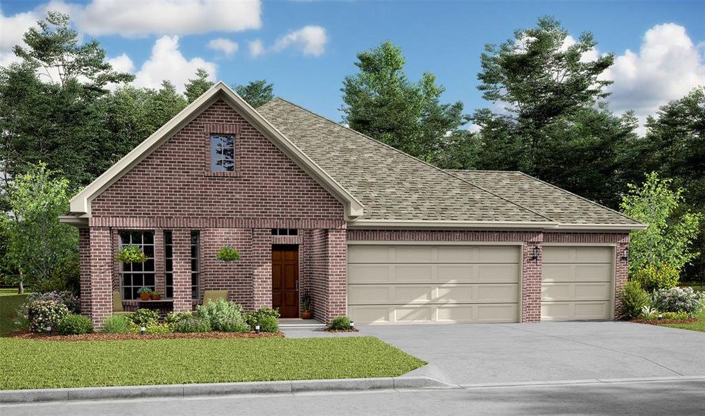 Stunning Juniper II home design by K. Hovnanian Homes with elevation B in beautiful Lakes of Champion's Estates. (*Artist rendering used for illustration purposes only.)