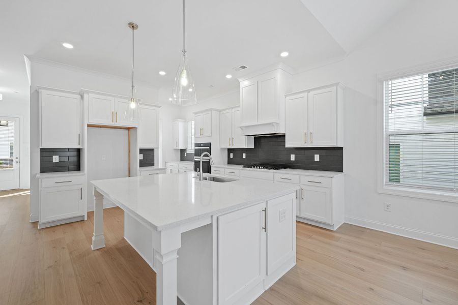 Expansive kitchen with center island