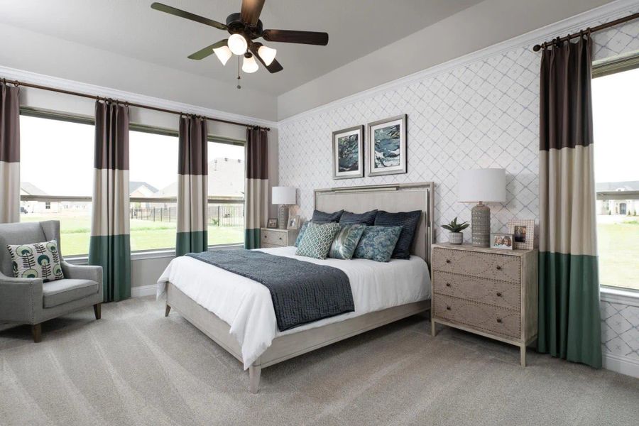 Primary Bedroom | Concept 2404 at Massey Meadows in Midlothian, TX by Landsea Homes
