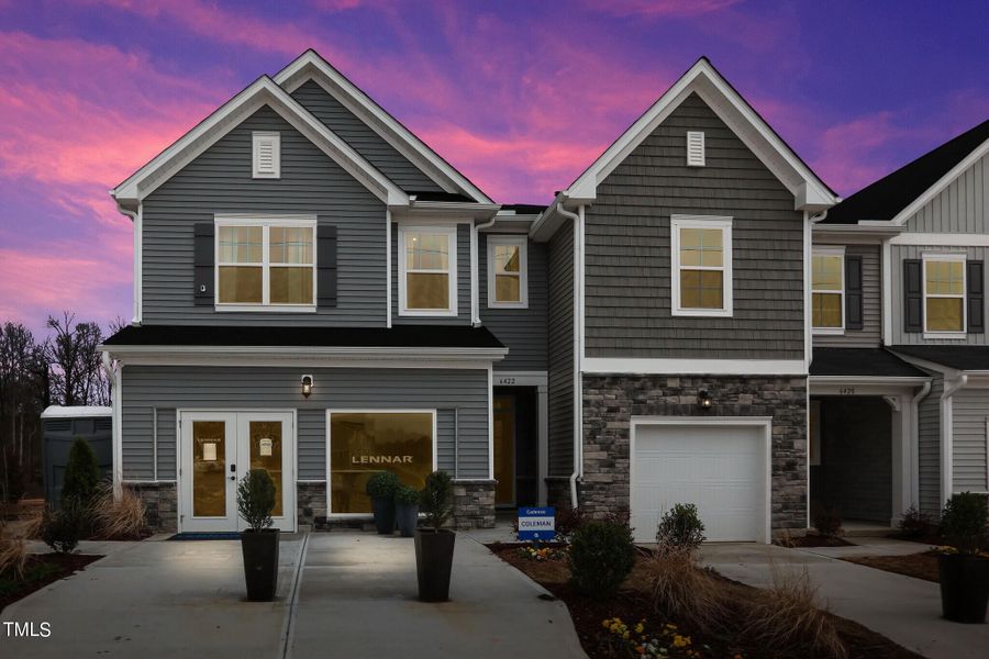 New construction Townhouse house 5003 Pufa Street, Raleigh, NC 27610 Coleman - Garage End- photo