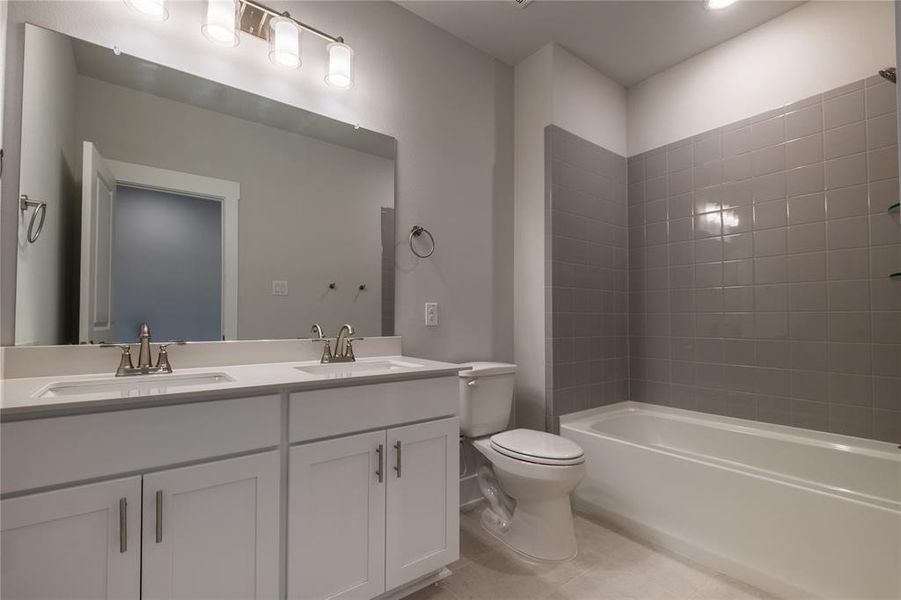 Guests will love this beautifully finished guest bath.