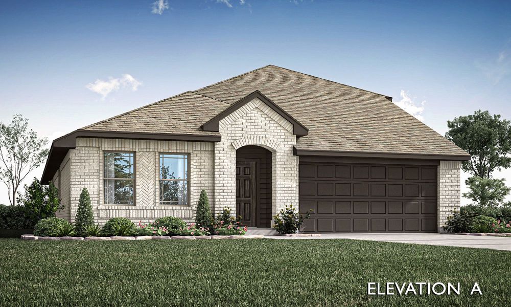 Elevation A. 2,681sf New Home in Aubrey, TX