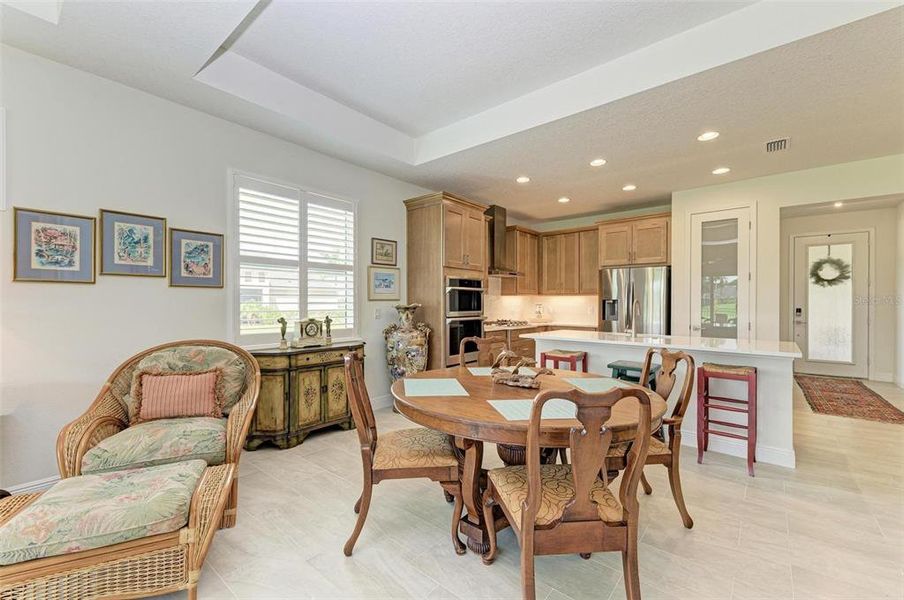 Tray ceilings in Dining room