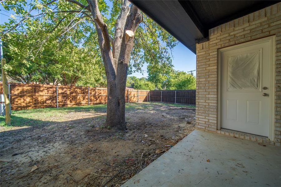 View of yard with a patio area