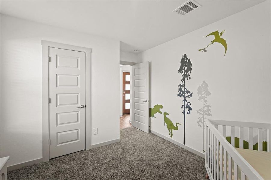 More of the second guest bedroom with large closet