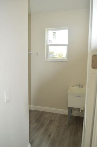 Upstairs laundry room