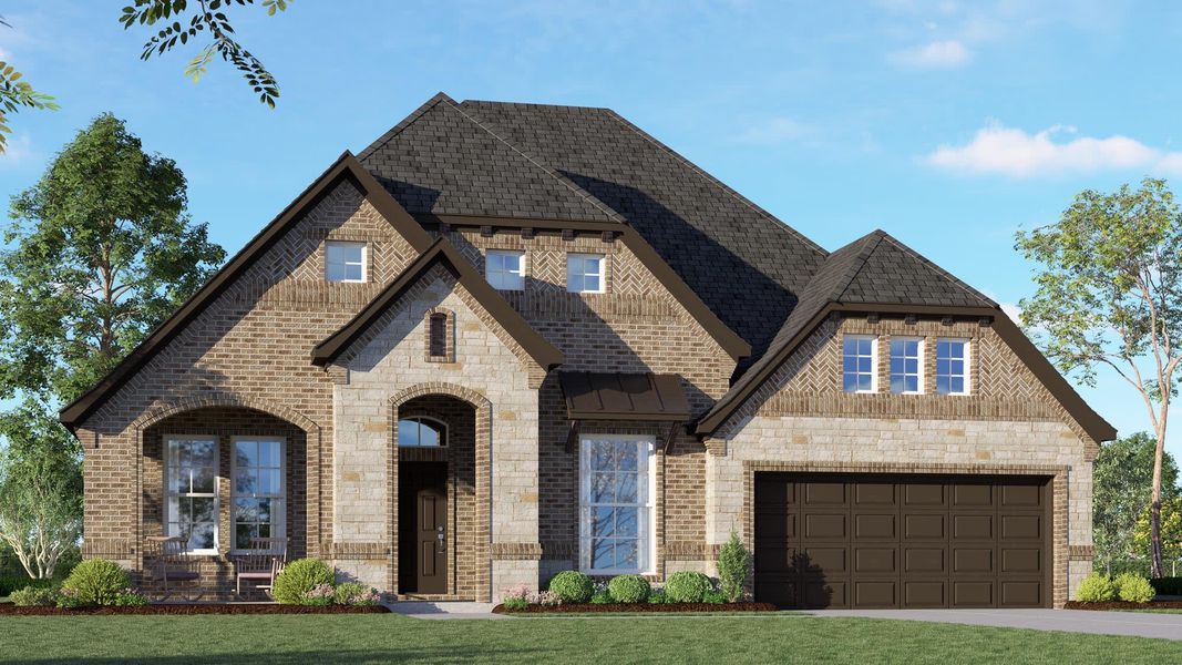 Elevation D with Stone | Concept 2622 at Redden Farms - Signature Series in Midlothian, TX by Landsea Homes