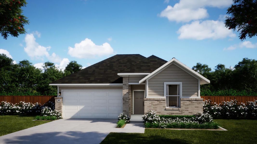 Elevation A | Nicholas | Topaz Collection – Freedom at Anthem in Kyle, TX by Landsea Homes