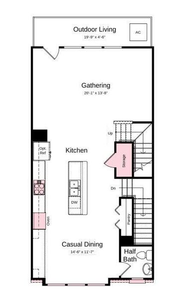 Structural options added include; Gourmet kitchen, storage on second floor, and ledge in primary bath.