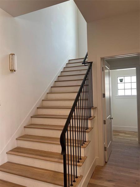 Custom iron staircase.