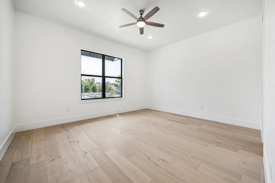 Bedroom 1. Notice not an inch of carpet throughout the home