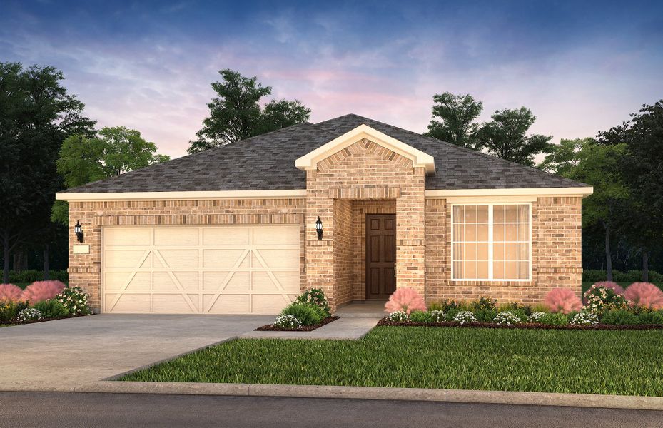 The Prosperity, a one-story home with 2-car garage