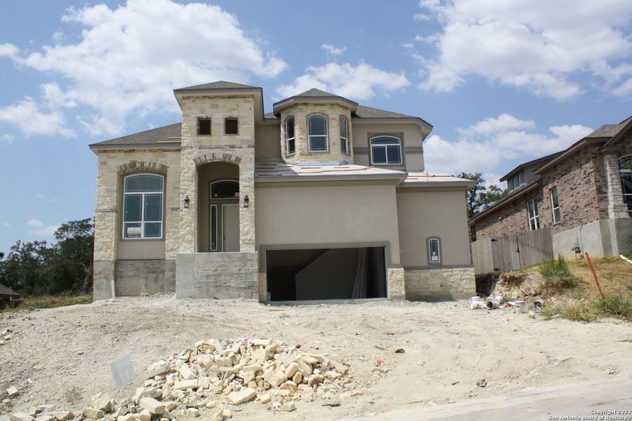 New construction Single-Family house 31037 King Terrace, Bulverde, TX 78163 Emerald A w/Media Rm & 2.5-Car- photo