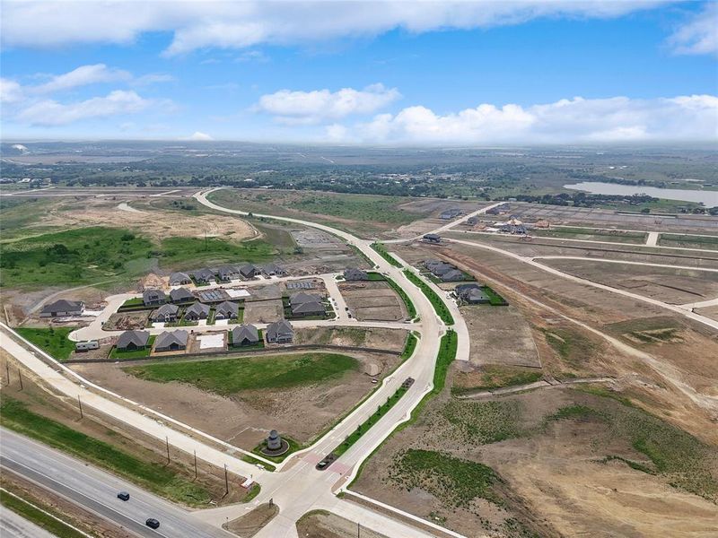 Birds eye view of property