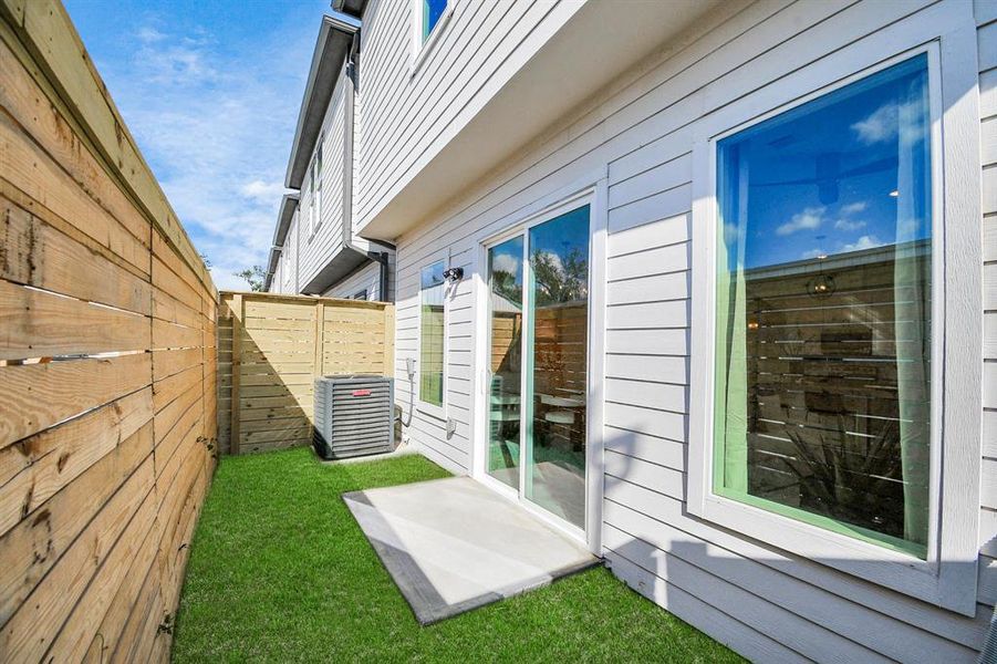 Private Backyard space and patio