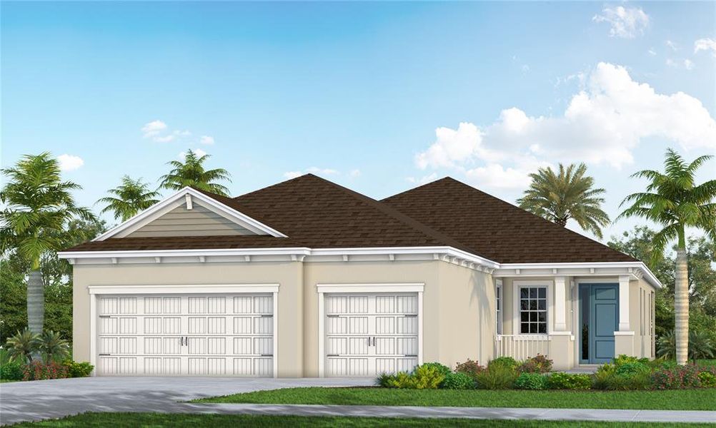 New construction Single-Family house 10011 Cross River Trail, Parrish, FL 34219 Bright Meadow 2- photo