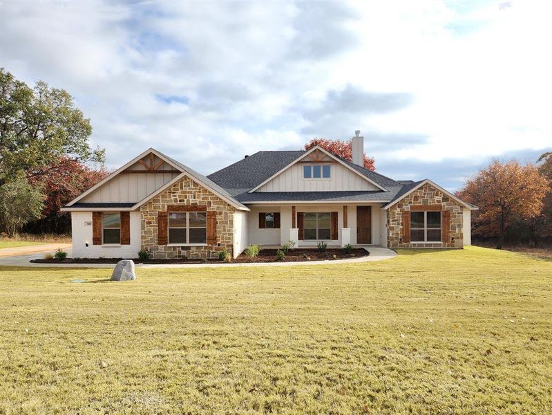 New construction Single-Family house 300 Red Top Road, Peaster, TX 76487 Trinity - 2604- photo