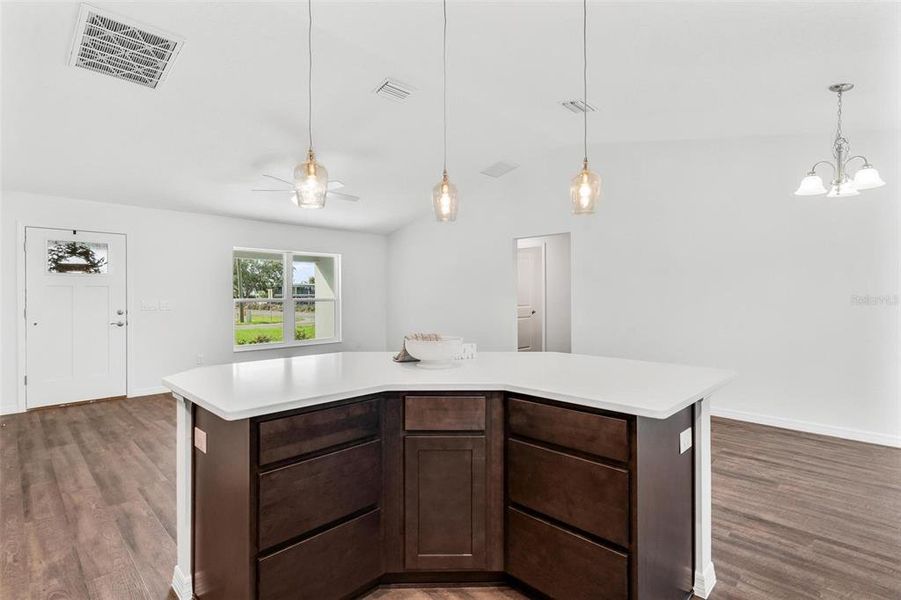 Kitchen overlooking Living Area