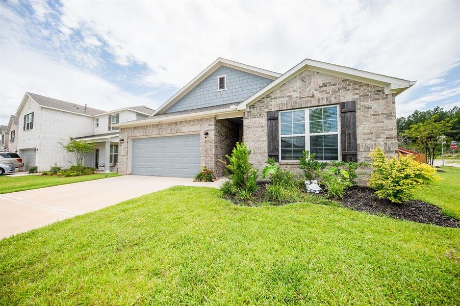 Brick exterior is as low maintenance as it gets.  The home also has gutters.