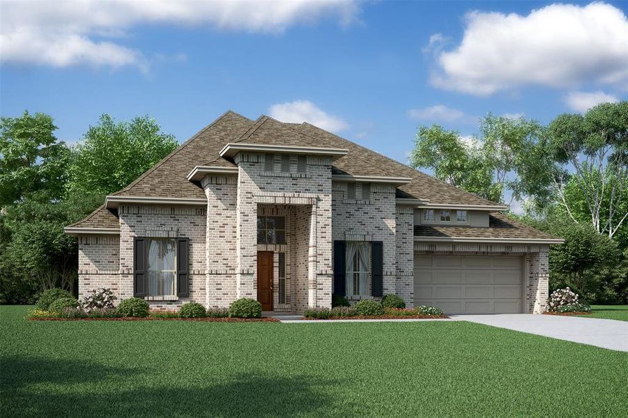 Stunning Elaine design by K. Hovnanian Homes in elevation B built in Tejas Landing. (*Artist rendering used for illustration purposes only.)