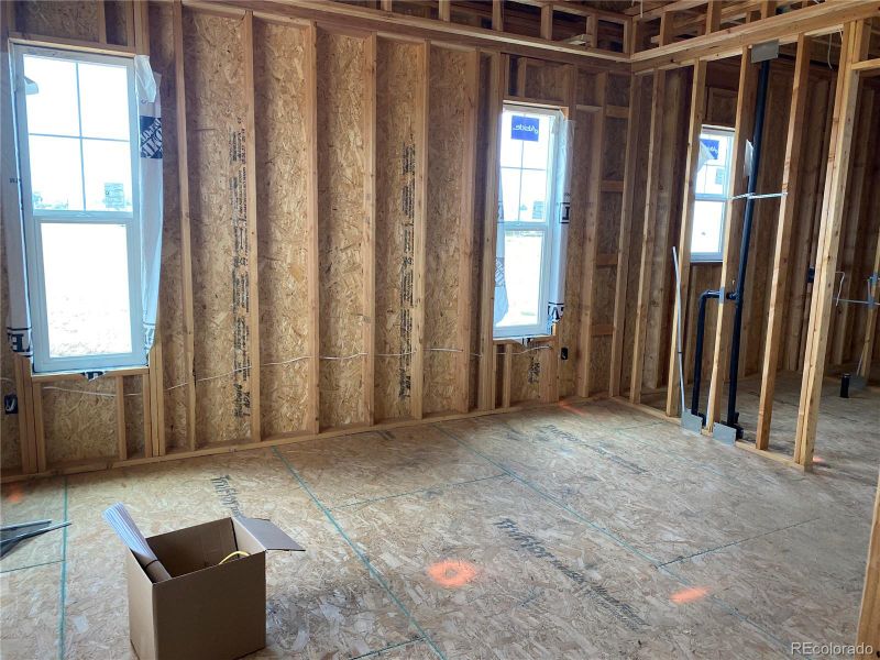 Living room and kitchen