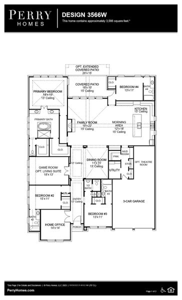 Floor Plan for 3566W