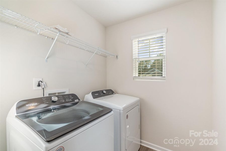 Upstairs laundry room