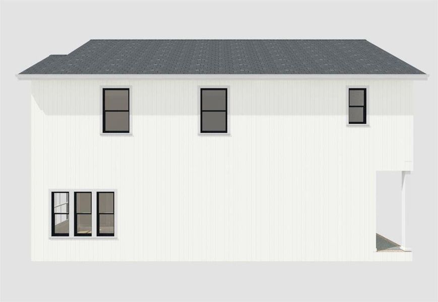 Left side of the home (rendering is for illustrative purposes only).