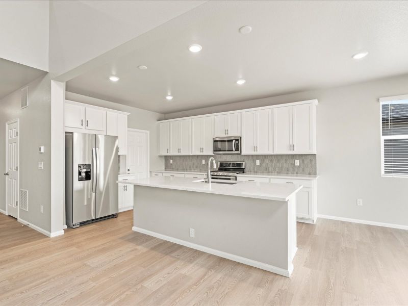 Fraser floorplan interior image taken at a Meritage Homes community in Northern Colorado.