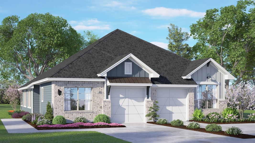 New construction Single-Family house Chalet – Single Story Villas, 5314 Majestic Court, Manvel, TX 77578 - photo