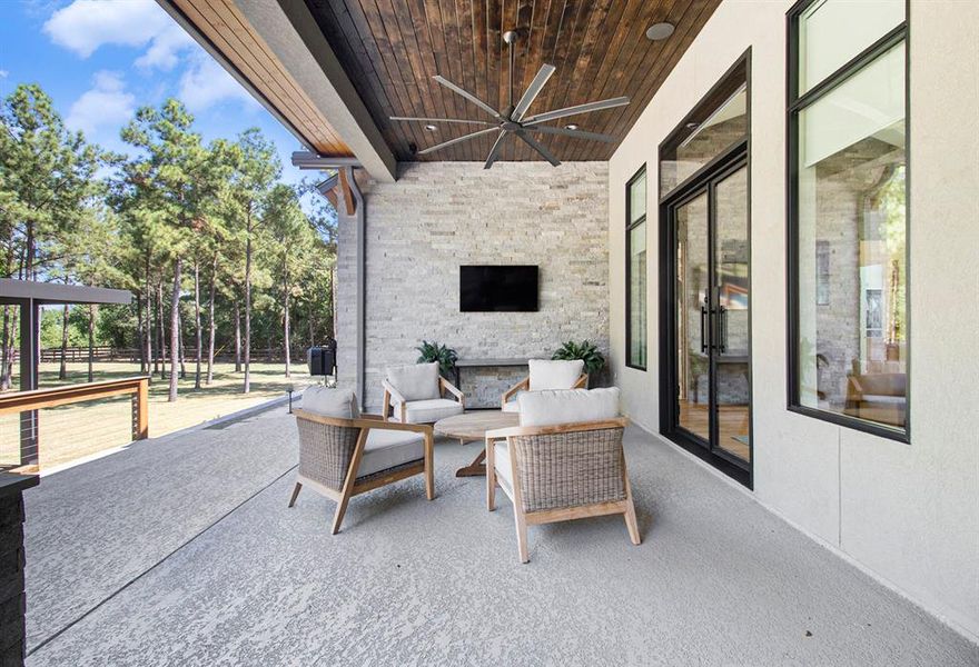 Ample space to entertain in this remarkable backyard.