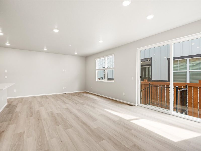 The Vail floorplan interior image taken at a Meritage Homes community in Northern Colorado.