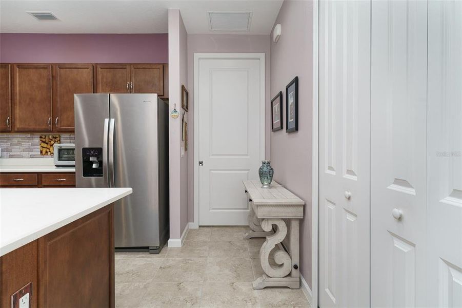 Large pantry. Pocket door for complete privacy for your guests.