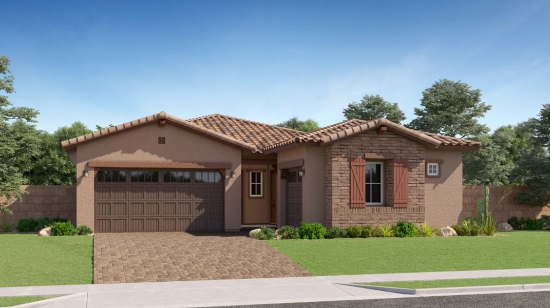 Ranch Hacienda home rendering