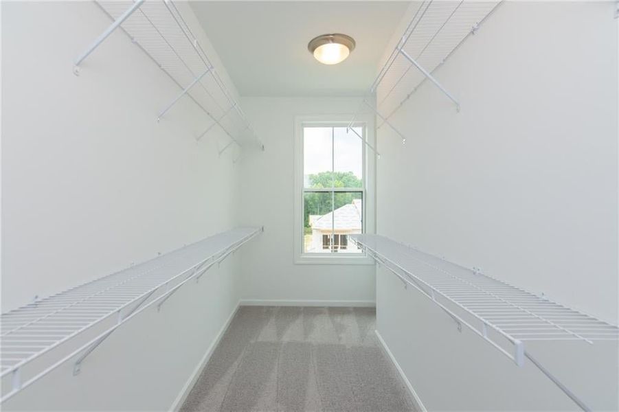 Spacious closet with carpet not the actual unit