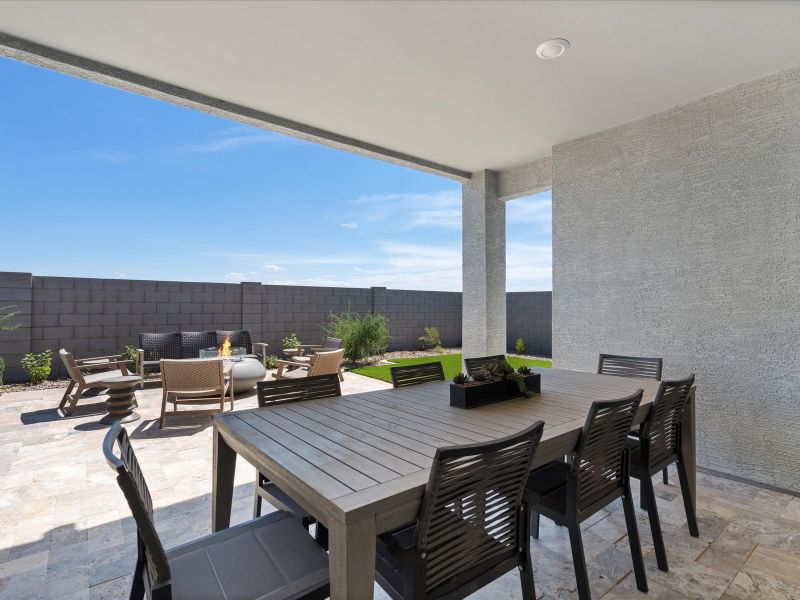 Backyard in the Bailey Floorplan at Rancho Mirage