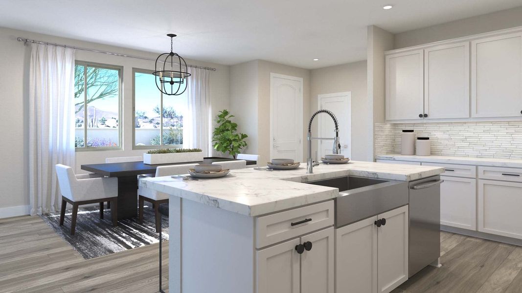 Kitchen & Dining Room | Celedon | Greenpointe | New homes in Eastmark, Arizona | Landsea Homes