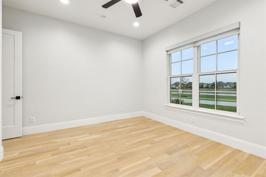 This secondary bedroom is perfect as mother in law suite, separate from all the others with its own bathroom!