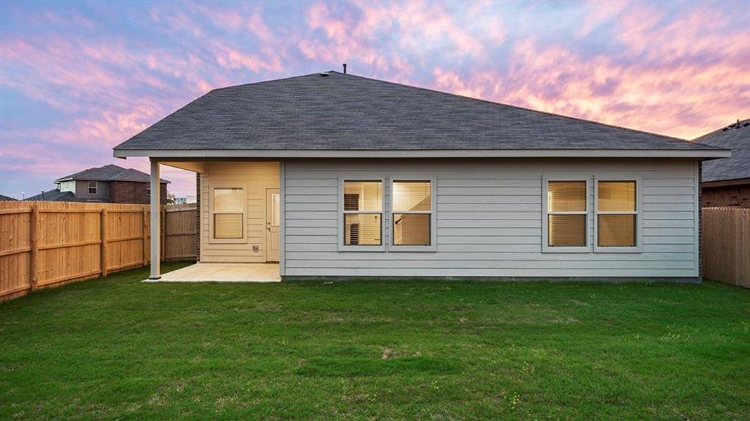 Rear Elevation - All Home and community information, including pricing, included features, terms, availability and amenities, are subject to change at any time without notice or obligation. All Drawings, pictures, photographs, video, square footages, floor plans, elevations, features, colors and sizes are approximate for illustration purposes only and will vary from the homes as built.