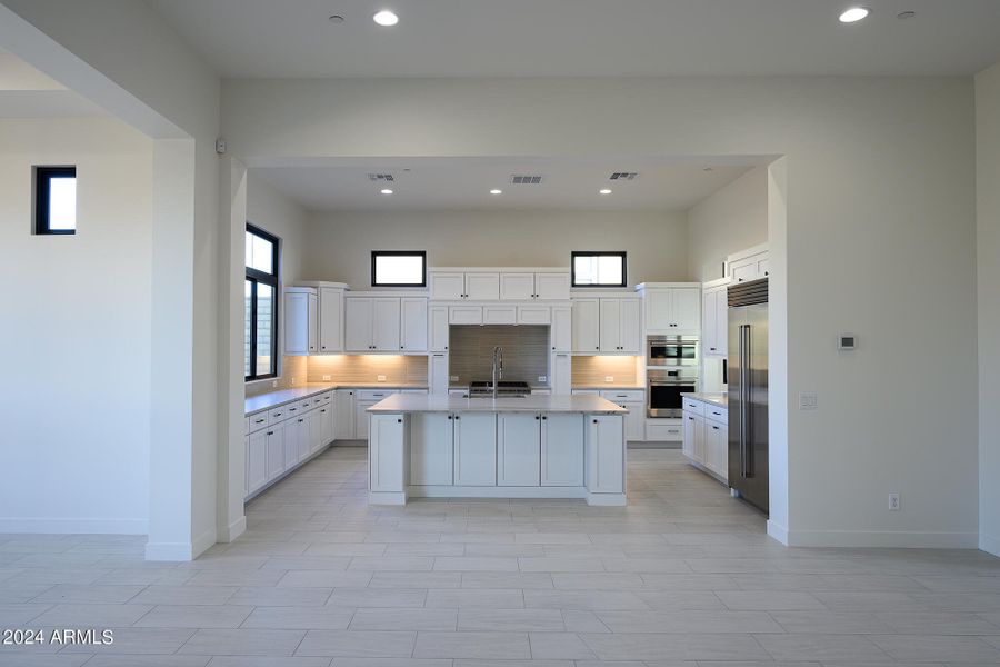 Large Island with Quartzite countertop