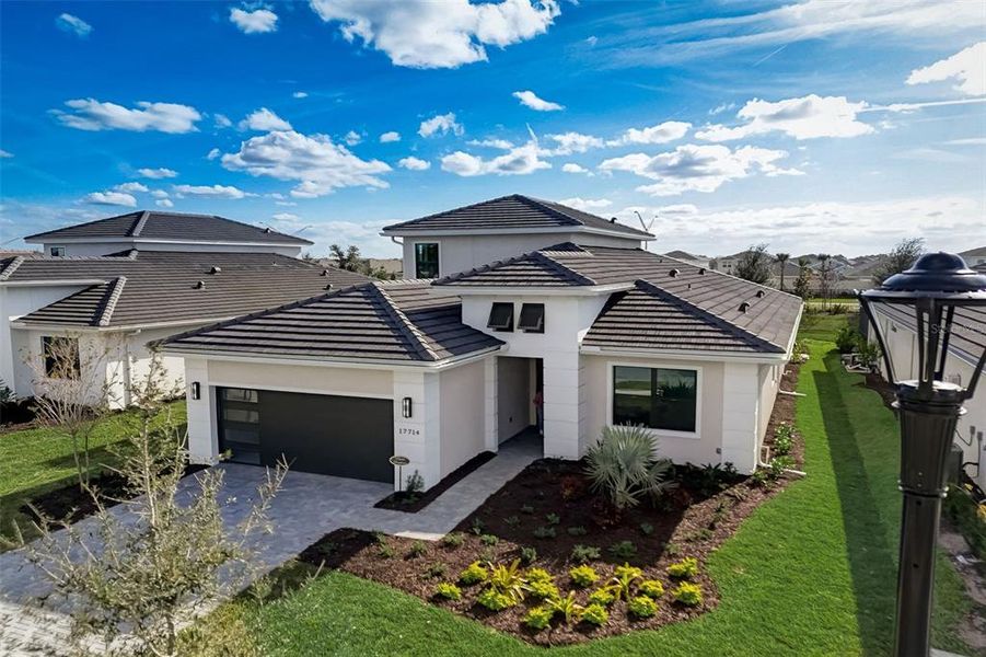 Handsome exterior with tile roof