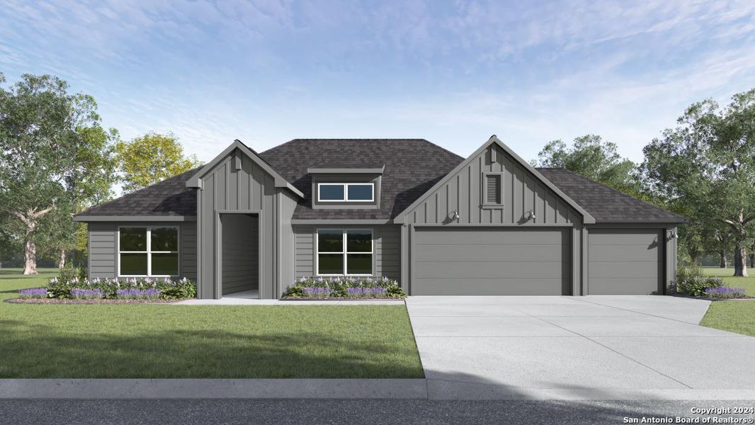 New construction Single-Family house 349 Konrad Creek Drive, Lockhart, TX 78644 The Garland- photo