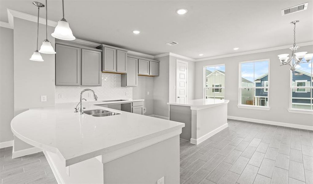 Kitchen with island