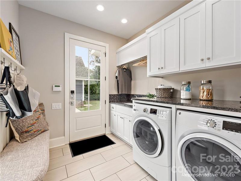 Utility Room with Built-in Arrival Bench