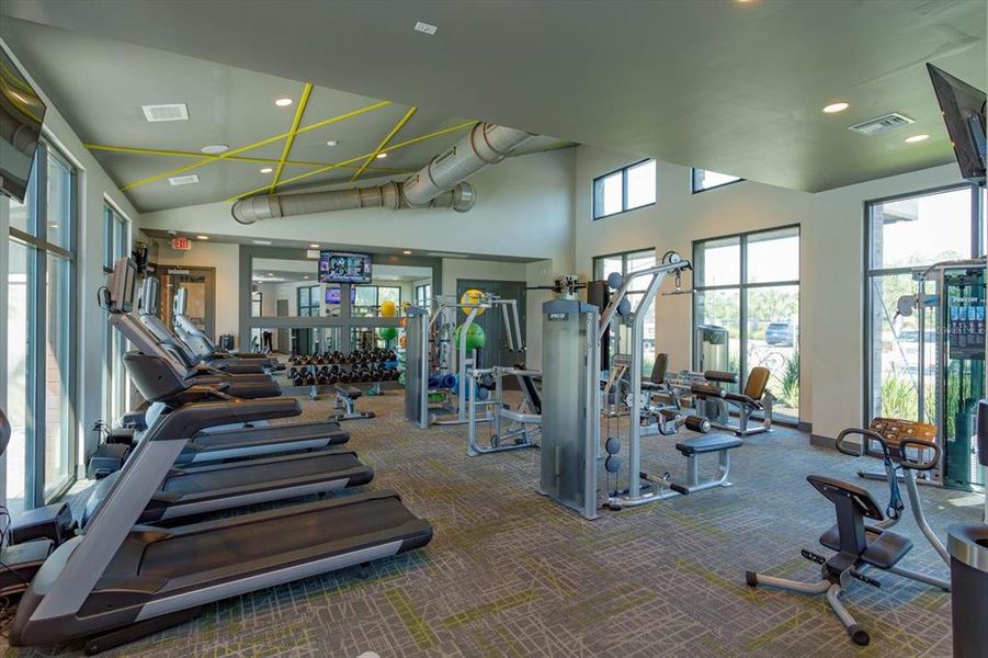 24 hour Fitness Center in Clubhouse!