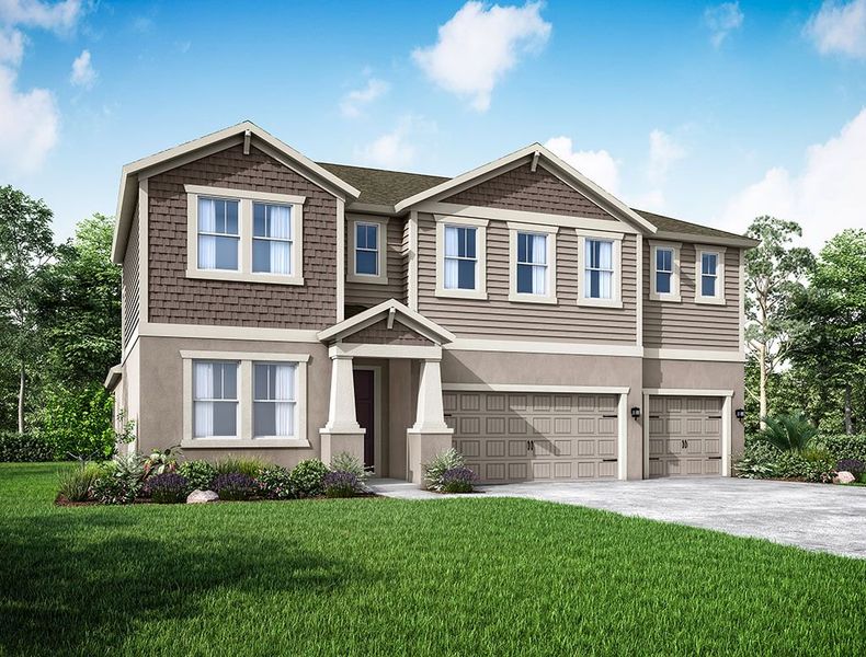 Sebastian new home plan craftsman elevation at River Pointe by William Ryan Homes Tampa