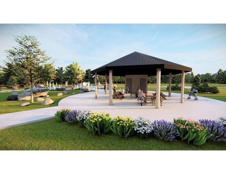 Grace Community has a planned community playground, covered open-air pavilion and splash pad.