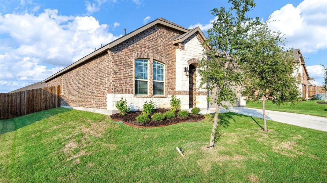 View of front of home with a front lawn